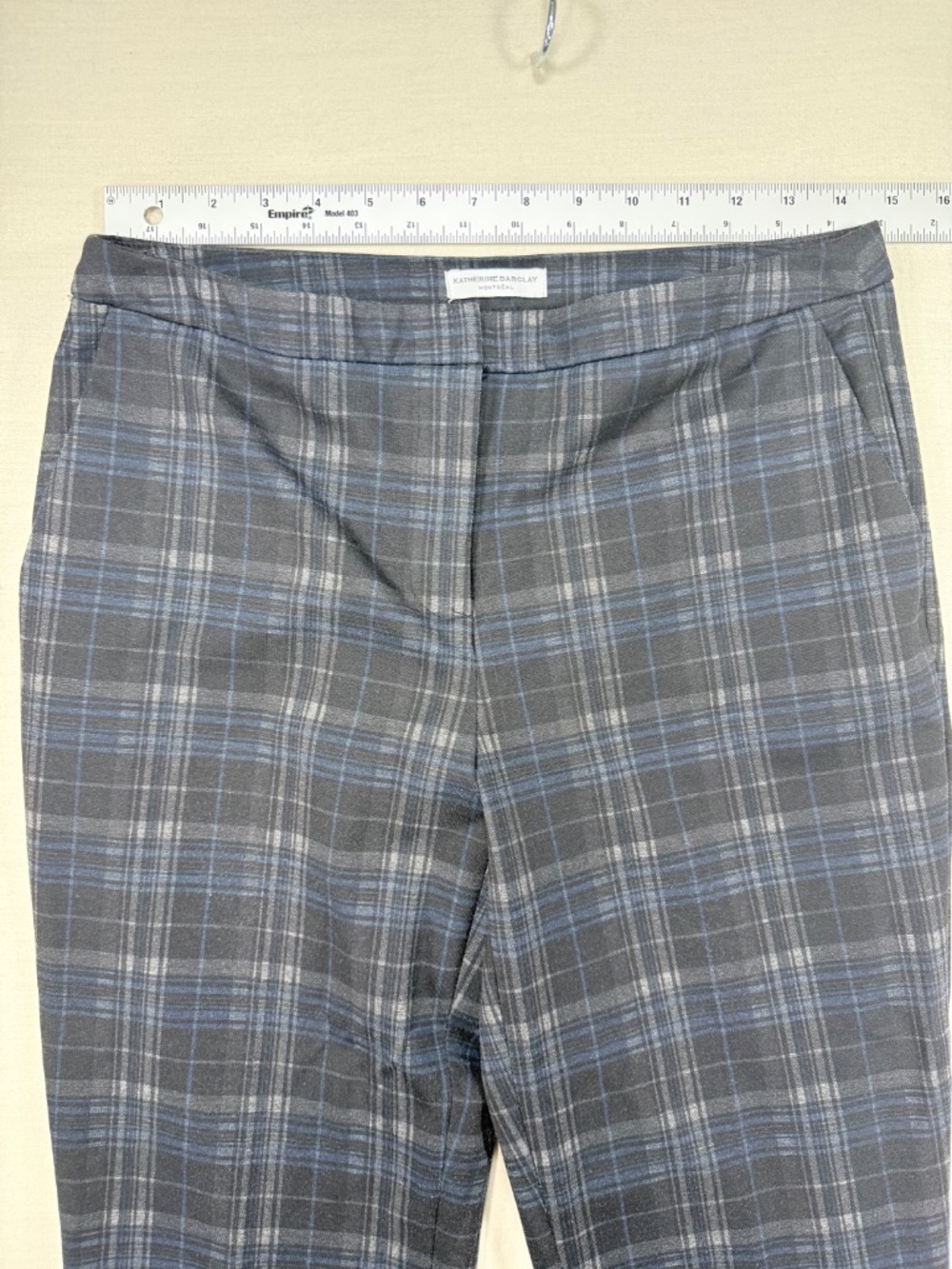 Katherine Barclay Montreal Plaid Slim Ankle Pants 6 - Picture 2 of 7